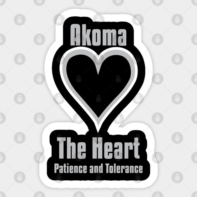 Akoma | Adinkra Symbol | African | African American | Black Lives Sticker by UrbanLifeApparel